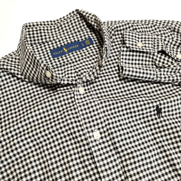 Polo Ralph Lauren Other - Polo Ralph Lauren Mens Large Long Sleeve Black White Gingham Check